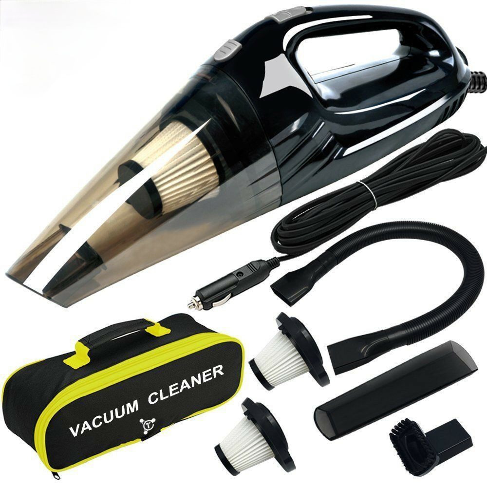 Powerful Car Vacuum Cleaner, Portable Wet & Dry Handheld Strong Suction Cleaner - KinglyDay