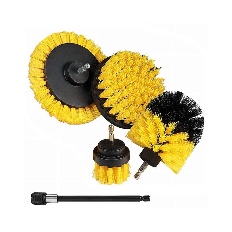 Drill Brush Power Scrubber Cleaning Brush - Extended Long Attachment Set, All-Purpose Drill Scrub Brushes & Car Polishing Pad Kit - KinglyDay