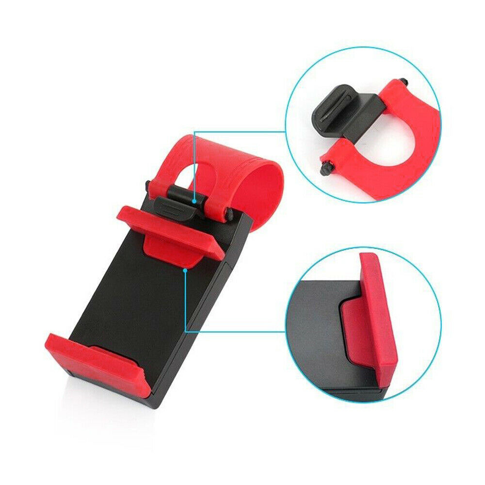 Car Interior GPS Phone Holder Mount Stand Steering Wheel Clip Accessories - KinglyDay