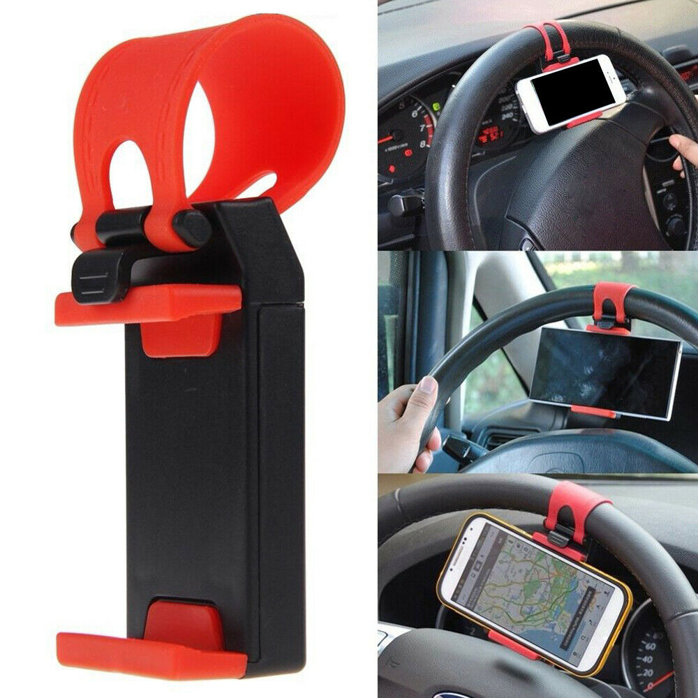 Car Interior GPS Phone Holder Mount Stand Steering Wheel Clip Accessories - KinglyDay