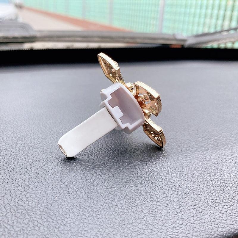 1pc Car Air Vent Aromatherapy Clip, Cross Studded Cute Car Outlet Decorative Perfume Fragrance Clip, With Scent Tablets Car Accessories Women - KinglyDay