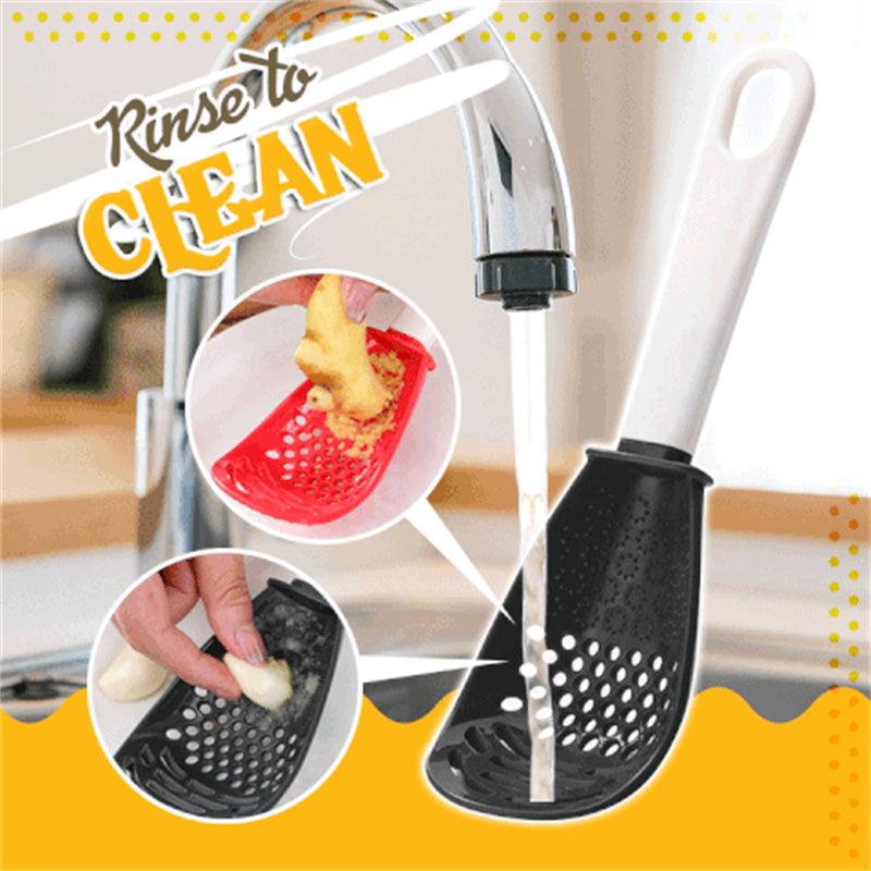 Multifunctional Kitchen Cooking Spoon Heat-resistant Hanging Hole Innovative Potato Garlic Press Colander Flour Sifter For RV - KinglyDay