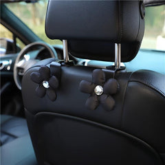 1pc Car Hook Car Seat Back Hook, Creative Flower Car Multifunctional Storage Hanging Hook Hanger, Fashion Car Interior Accessaries Women - KinglyDay