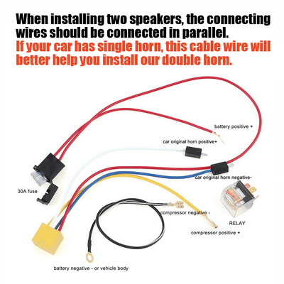 Automotive Electrical Horn Harness Horn Controller Modification Snail Horn Relay Horn Wire - KinglyDay