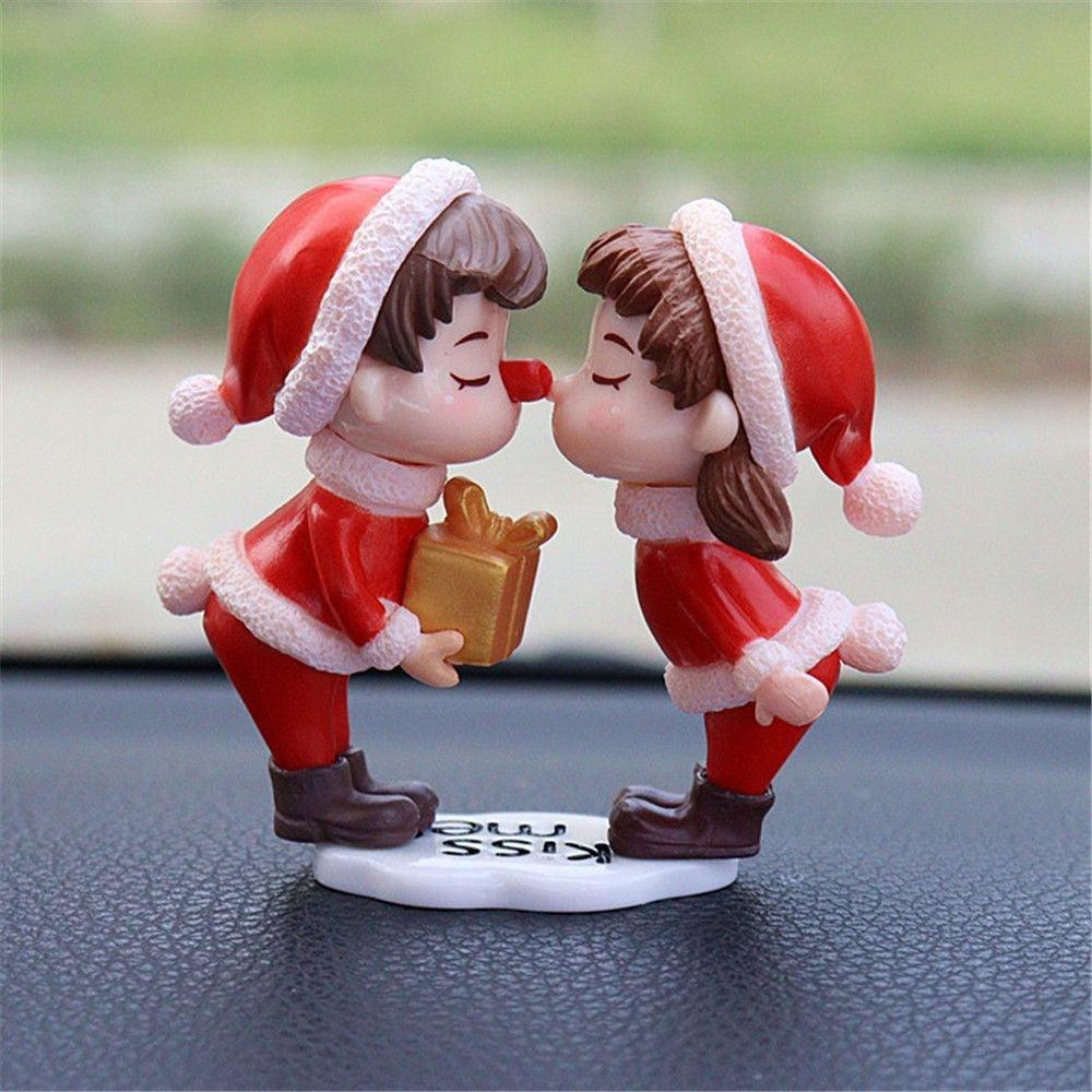 1PC Christmas Lovely Couple Girl Boy Car Air Vent Freshener Essential Oil Perfume Clip Scent Aromas Diffuser Auto Interior Decor - KinglyDay