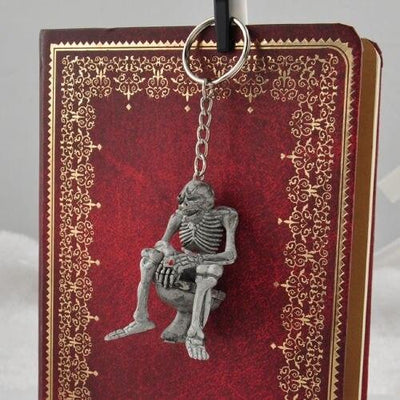 Creative Skull Toilet Purse Rubber Keychain Keyring Cool Car Interior Decorations Accessories Charm Pendant Halloween Gifts - KinglyDay
