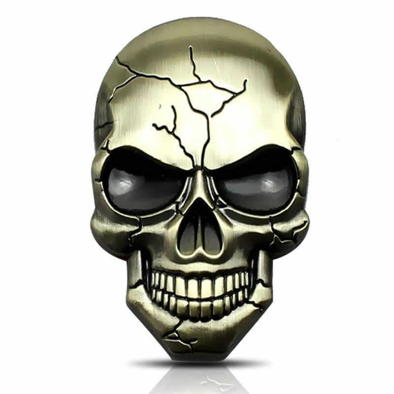 1Pc Fashion 3D Demon Skull Zinc Alloy Metal Car Sticker for Car Motorcycle Logo Skull Emblem Badge Car Styling Stickers - KinglyDay