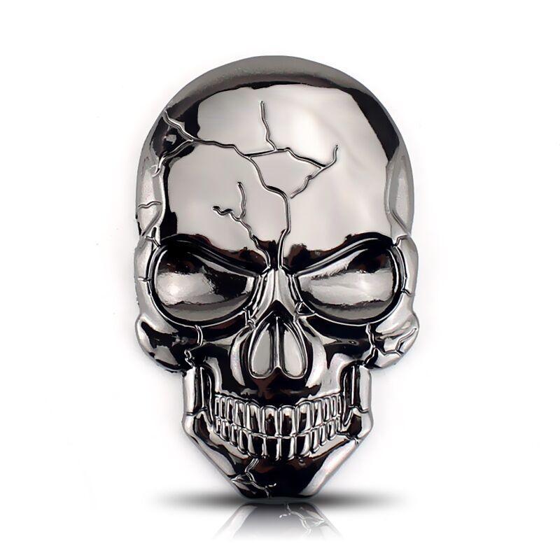 1Pc Fashion 3D Demon Skull Zinc Alloy Metal Car Sticker for Car Motorcycle Logo Skull Emblem Badge Car Styling Stickers - KinglyDay