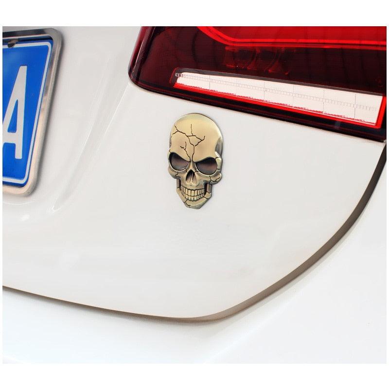 1Pc Fashion 3D Demon Skull Zinc Alloy Metal Car Sticker for Car Motorcycle Logo Skull Emblem Badge Car Styling Stickers - KinglyDay