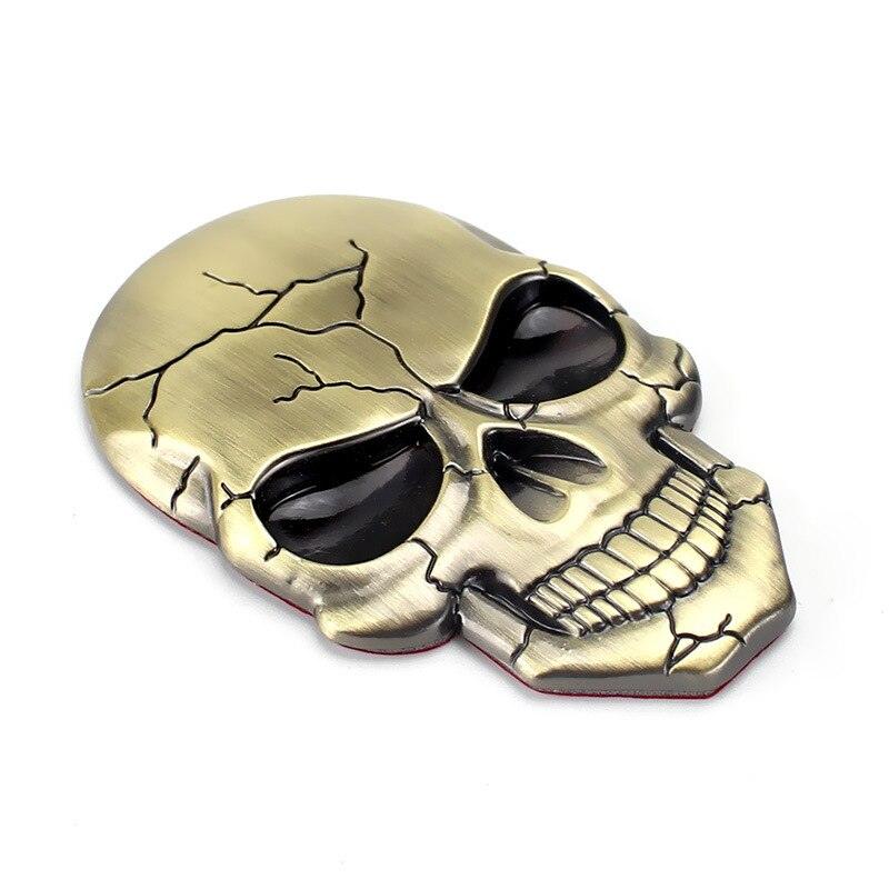 1Pc Fashion 3D Demon Skull Zinc Alloy Metal Car Sticker for Car Motorcycle Logo Skull Emblem Badge Car Styling Stickers - KinglyDay