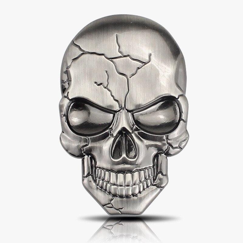 1Pc Fashion 3D Demon Skull Zinc Alloy Metal Car Sticker for Car Motorcycle Logo Skull Emblem Badge Car Styling Stickers - KinglyDay