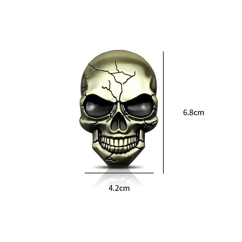 1Pc Fashion 3D Demon Skull Zinc Alloy Metal Car Sticker for Car Motorcycle Logo Skull Emblem Badge Car Styling Stickers - KinglyDay