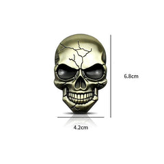 1Pc Fashion 3D Demon Skull Zinc Alloy Metal Car Sticker for Car Motorcycle Logo Skull Emblem Badge Car Styling Stickers - KinglyDay