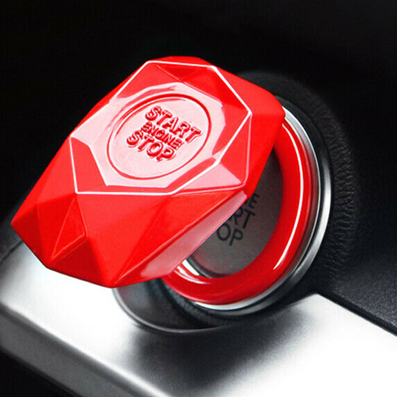 Auto Car SUV Decorative Red Accessories Button Start Switch Protection Cover - KinglyDay