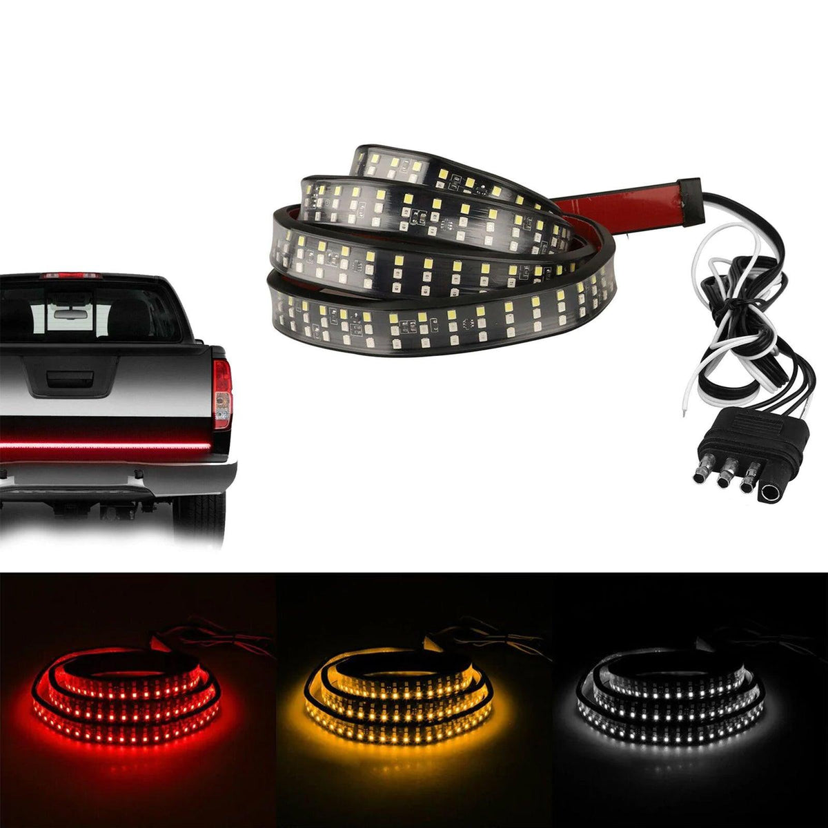 60" Inch Truck Tailgate LED Light Bar Brake Reverse Turn Signal Stop Tail Strip - KinglyDay