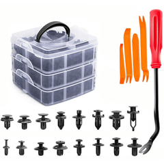 630PCS Car Retainer Clips Auto Fasteners Push Trim Clips Pin Rivet Bumper Kit - KinglyDay