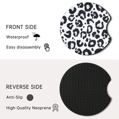 Car Cup Holder Coasters, Universal Auto Anti Slip Insert Coaster, Rubber Car Coasters With A Finger Notch, Cute Car Assecories For Women Men - KinglyDay