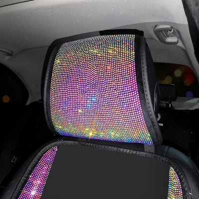 1pc Bling Auto Car Neck Pad Crystal Rhinestone Artificial Diamond Head Pad Pillow Women Girls Car Interior Accessories - KinglyDay