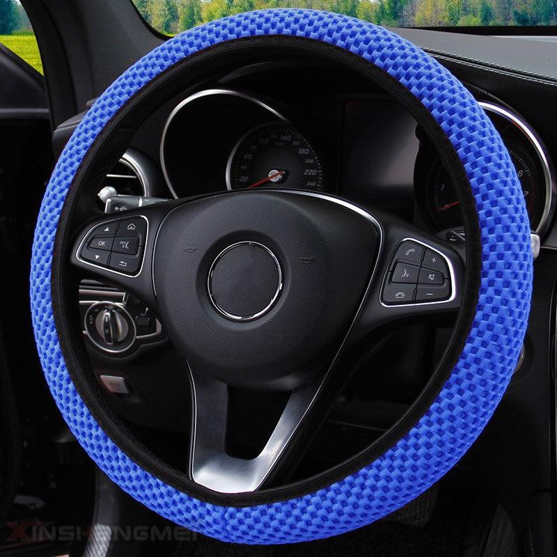 Carbon Fiber Sports Steering Wheel Cover - Universal Fit Steering Wheel Protector - KinglyDay