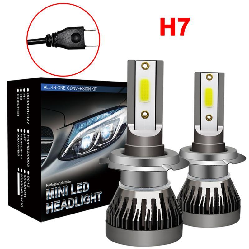 2PCS H7 LED Headlight Conversion Kit COB Bulb 120W 26000LM White High Power 6000K Car Headlight Bulbs(LED) Car Lights - KinglyDay