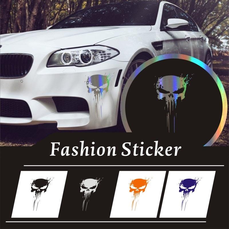 22*15cm Punisher Skull Sticker 3D Car Stickers and Decal Car Blood Vinyl Reflective Sticker Car Styling Accessories Stickers - KinglyDay