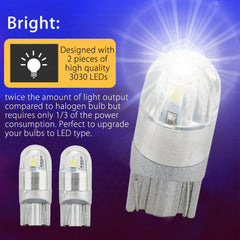 10PCS LED T10 194 168 W5W Canbus 4 Colors Dome License Side Marker Light Bulb 6000K - KinglyDay