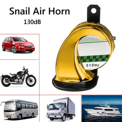 12V Waterproof 130dB Snail Air Horn Siren Loud Sound Truck Motorcycle Boat - KinglyDay