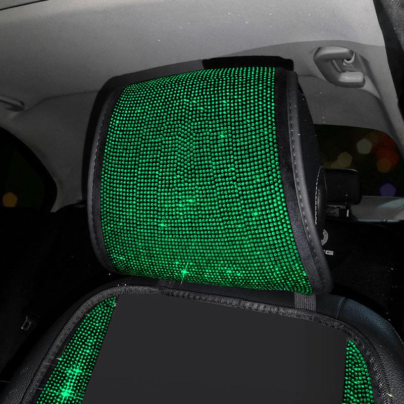 1pc Bling Auto Car Neck Pad Crystal Rhinestone Artificial Diamond Head Pad Pillow Women Girls Car Interior Accessories - KinglyDay