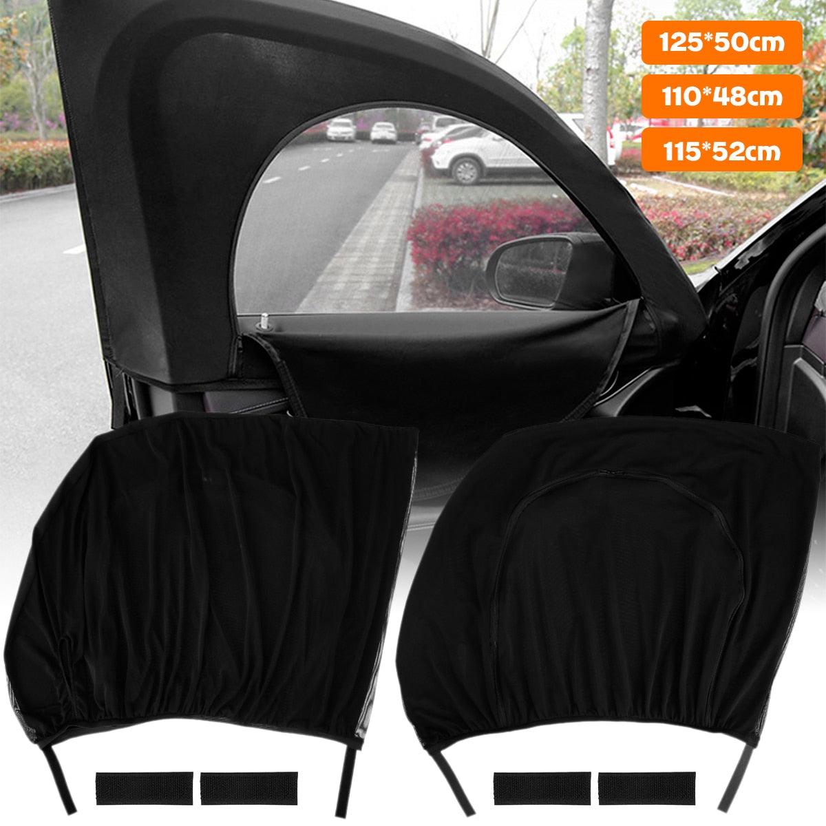 2pcs Car Window Sunshade Window Covers Sun-proof Screens Create A Privacy Space Detachable Window Sunshade Universal Curtains - KinglyDay