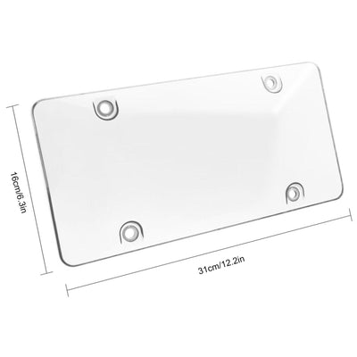 2pcs Universal 6"X12" American License Plate Frame Auto Accessory ABS Number Plate TAG Cover With Screws For Front Rear - KinglyDay