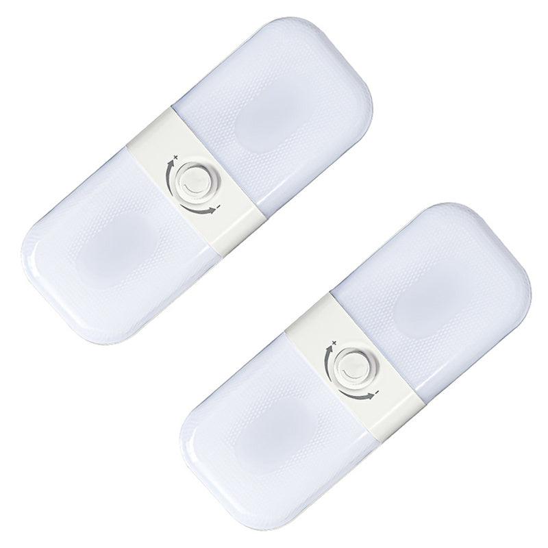 2Pcs RV Lights, Interior 1700LM 3 Color TEM Warm Cool Natural White Camper Lights Dimmable 12v-24v Led Lights Fixture Ceiling Dome Light Switch For RV - KinglyDay