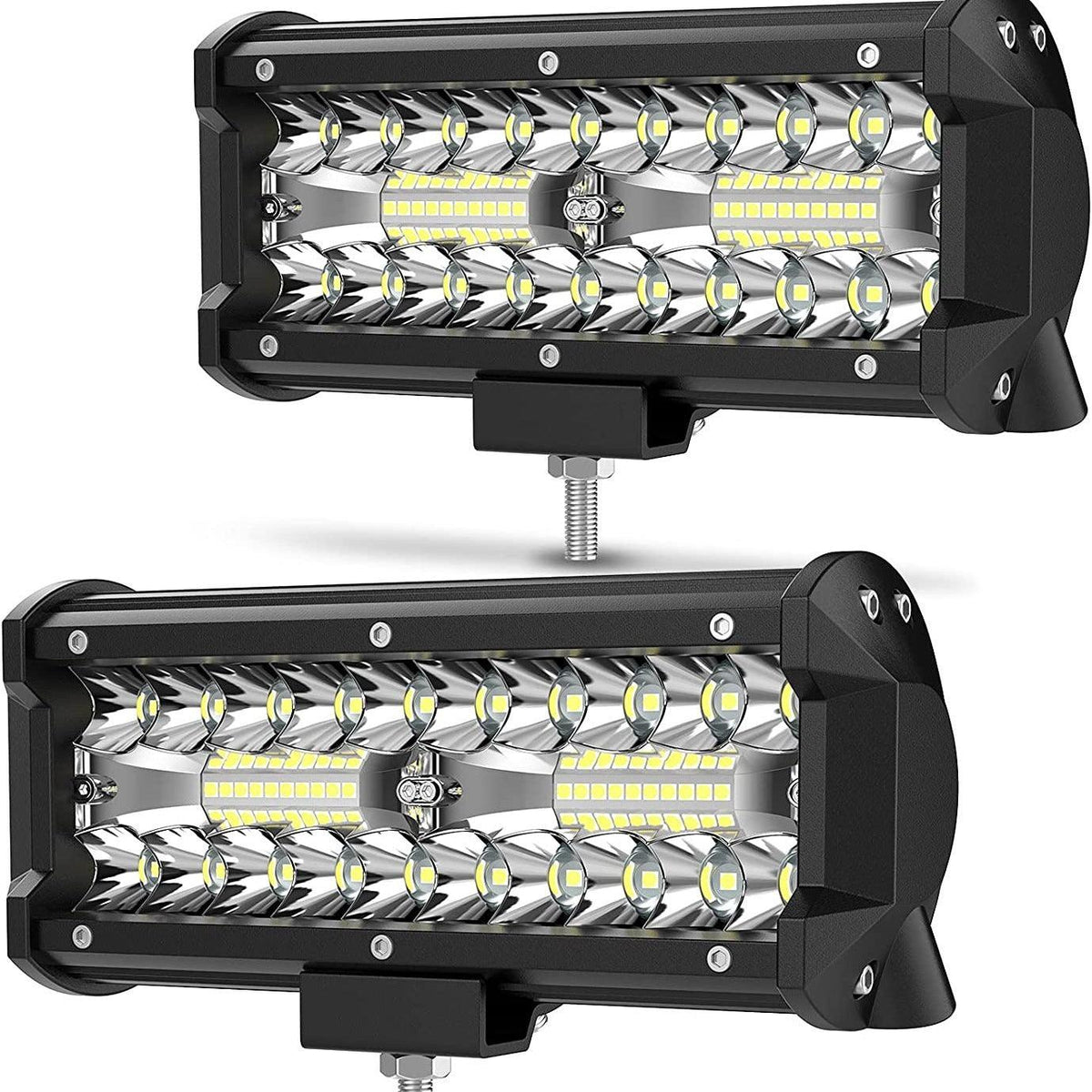 2PCS 7 Inch 240W 24000LM LED Light Bar - High Intensity LED Pods for Off-Road, Truck, Jeep, and More - KinglyDay