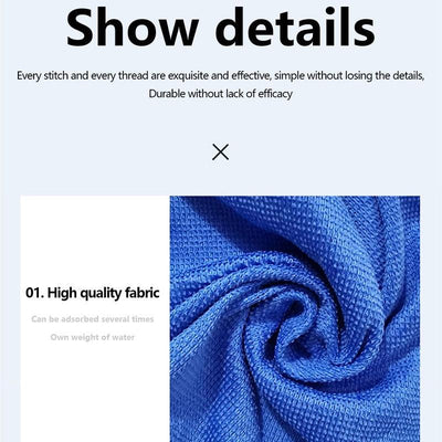 2 Pcs Car Coral Fleece Auto Wiping Rags Efficient Super Absorbent Microfiber Cleaning Cloth Home Towel Wash 30x30 - KinglyDay