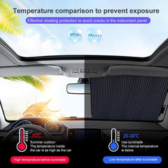 Car Retractable Windshield Anti-UV Car Window Foldable Sunshade - KinglyDay