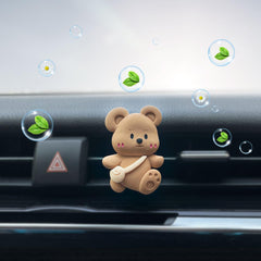 1pc Bag Bear Air Outlet Decoration Ornaments Solid Perfume Air Outlet Car Aromatherapy Inside The Automovtive Air Freshener Car Accessories Women - KinglyDay