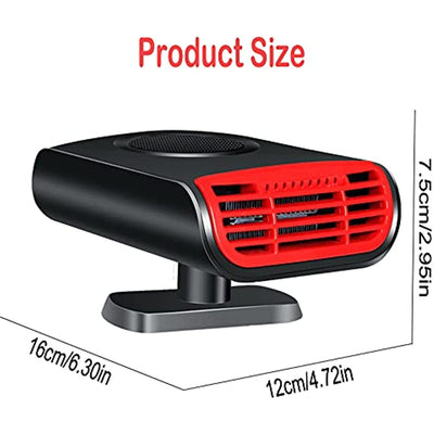Portable Car Heater, 12V 150W Car Defroster Defogger, 3 In 1 Car Heater Heating & Cooling & Air Purify, Auto Defogger 360° Rotatable Fast Heating Quickly Defrost - KinglyDay