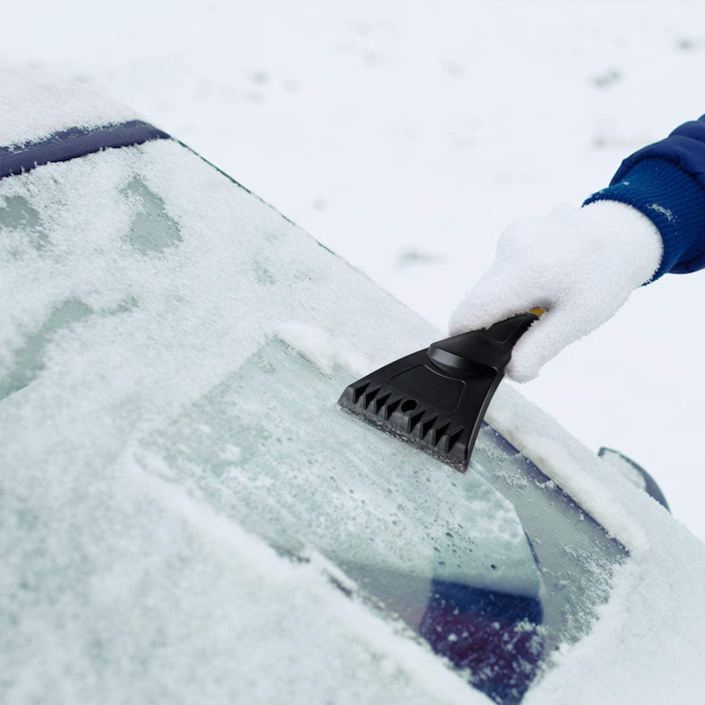 27" Snow Brush and Detachable Ice Scraper with Ergonomic Foam Grip for Cars, Trucks, SUVs - KinglyDay