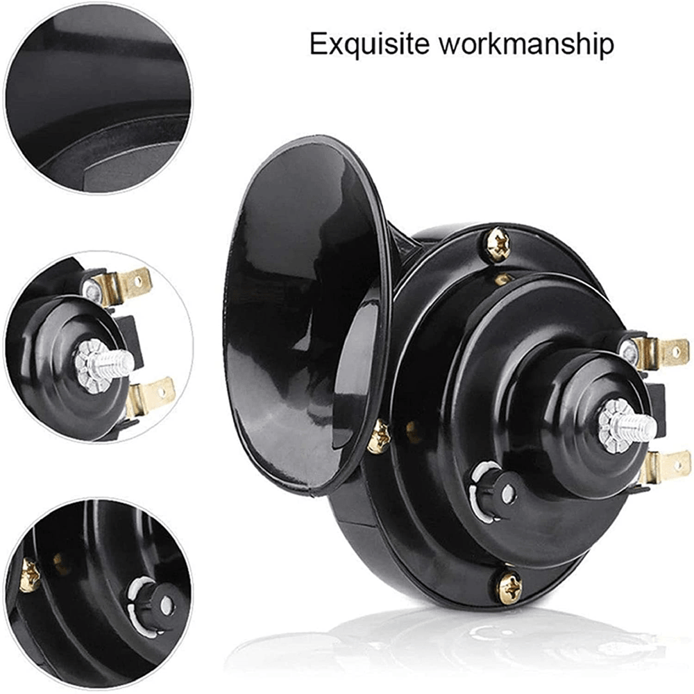 300DB Super Loud 12V Train Horn for Truck Train Boat Car Air Electric Snail Double Horn Raging Sound - KinglyDay