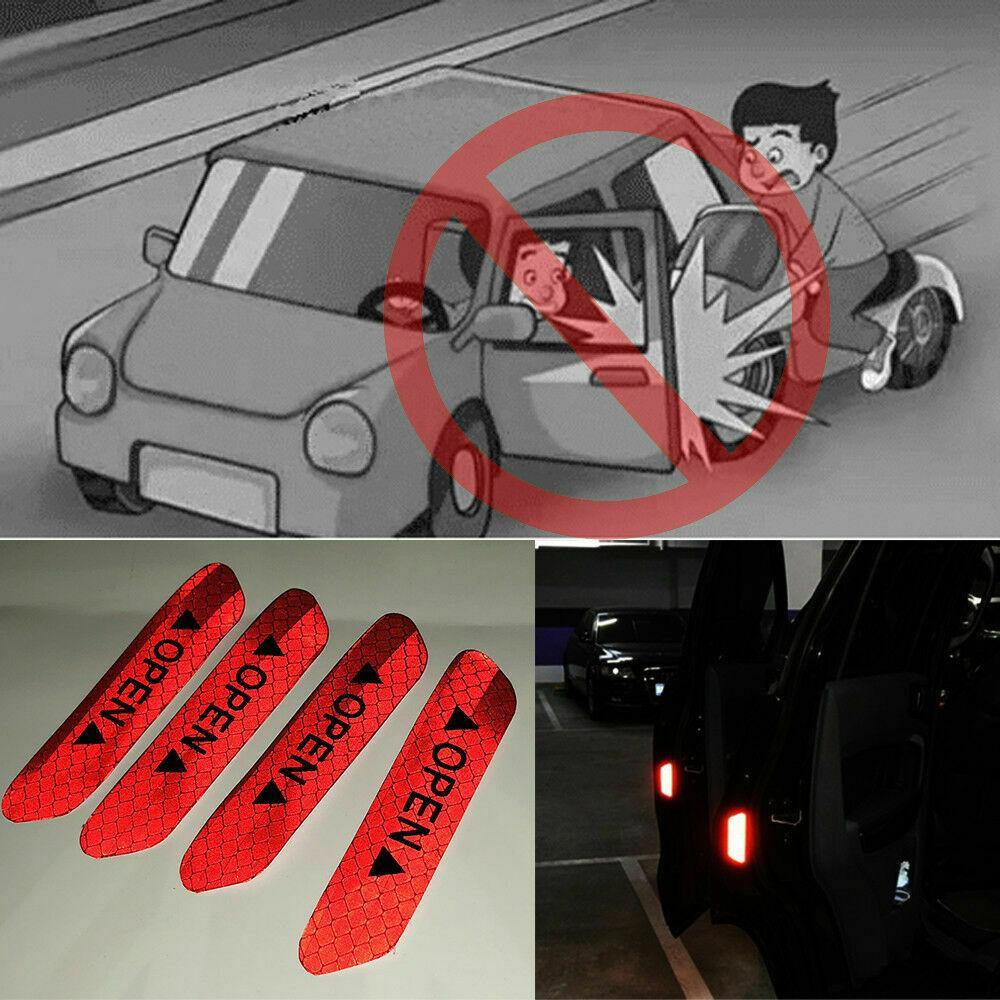 Safety Reflective Tape Open Sign Warning Mark Car Door Sticker - KinglyDay