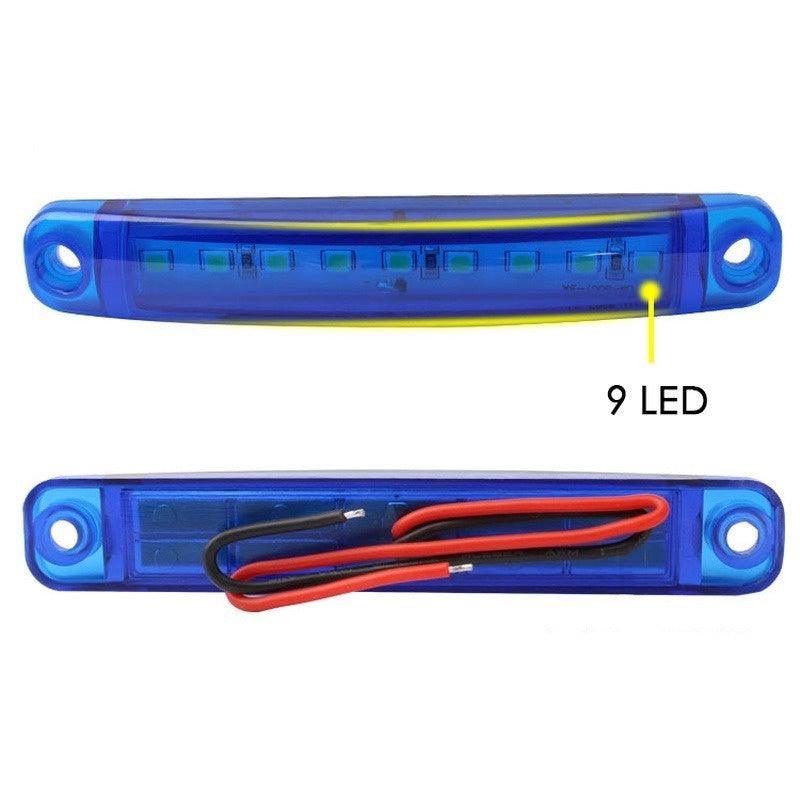 2PCS Led Warning Light 9 LEDs Indicator Car Side Sign Truck Light Lorry Warning Taillight Trailer Brake Lamp 12V 24V - KinglyDay