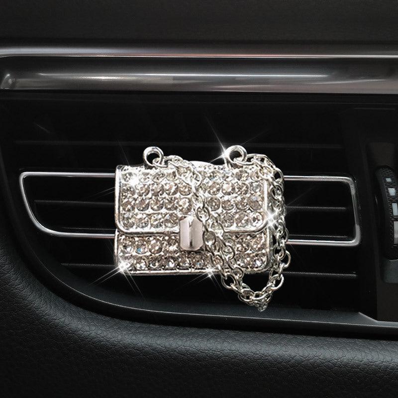 1PC Car Air Vent Clip Ornament, Crystal Car Diffuser, Bling Rhinestone Oil Diffuser Vent Clip, Car Freshener Car Accessories For Women - KinglyDay