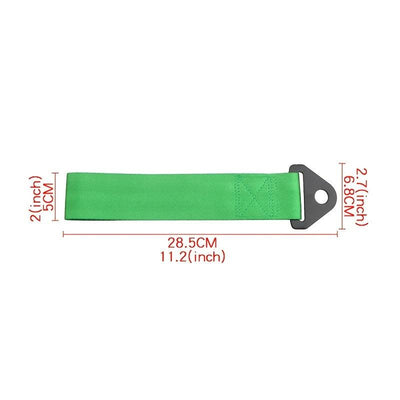 Universal 28cm High-Strength Nylon Tow Strap, Car Racing Tow Ropes Auto Trailer Ropes Bumper Trailer Max 2T Towing Strap With Nut - KinglyDay