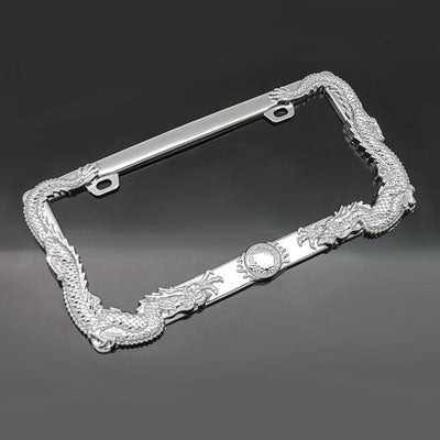 5 Styles of License Plate Frame Eagle Skull Flame Scorpion Plastic License Plate Frame Suitable for U.S. Regulations - KinglyDay
