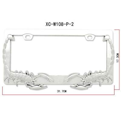 5 Styles of License Plate Frame Eagle Skull Flame Scorpion Plastic License Plate Frame Suitable for U.S. Regulations - KinglyDay