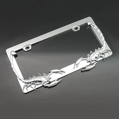 5 Styles of License Plate Frame Eagle Skull Flame Scorpion Plastic License Plate Frame Suitable for U.S. Regulations - KinglyDay