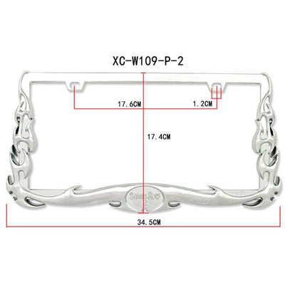 5 Styles of License Plate Frame Eagle Skull Flame Scorpion Plastic License Plate Frame Suitable for U.S. Regulations - KinglyDay