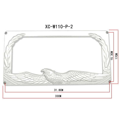 5 Styles of License Plate Frame Eagle Skull Flame Scorpion Plastic License Plate Frame Suitable for U.S. Regulations - KinglyDay