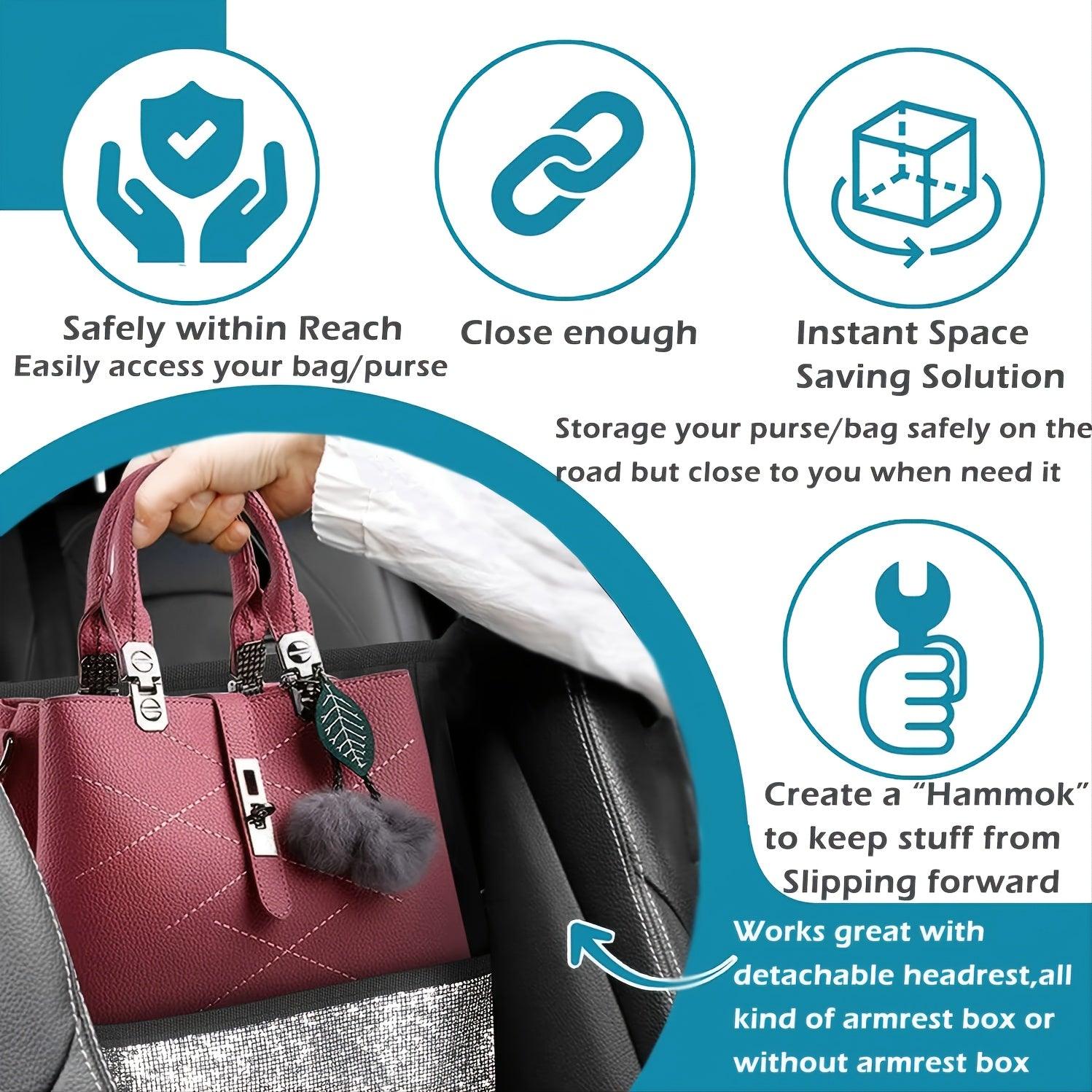 Bling Car Seat Back Storage Bag, Auto Organizer Bag For Women - KinglyDay