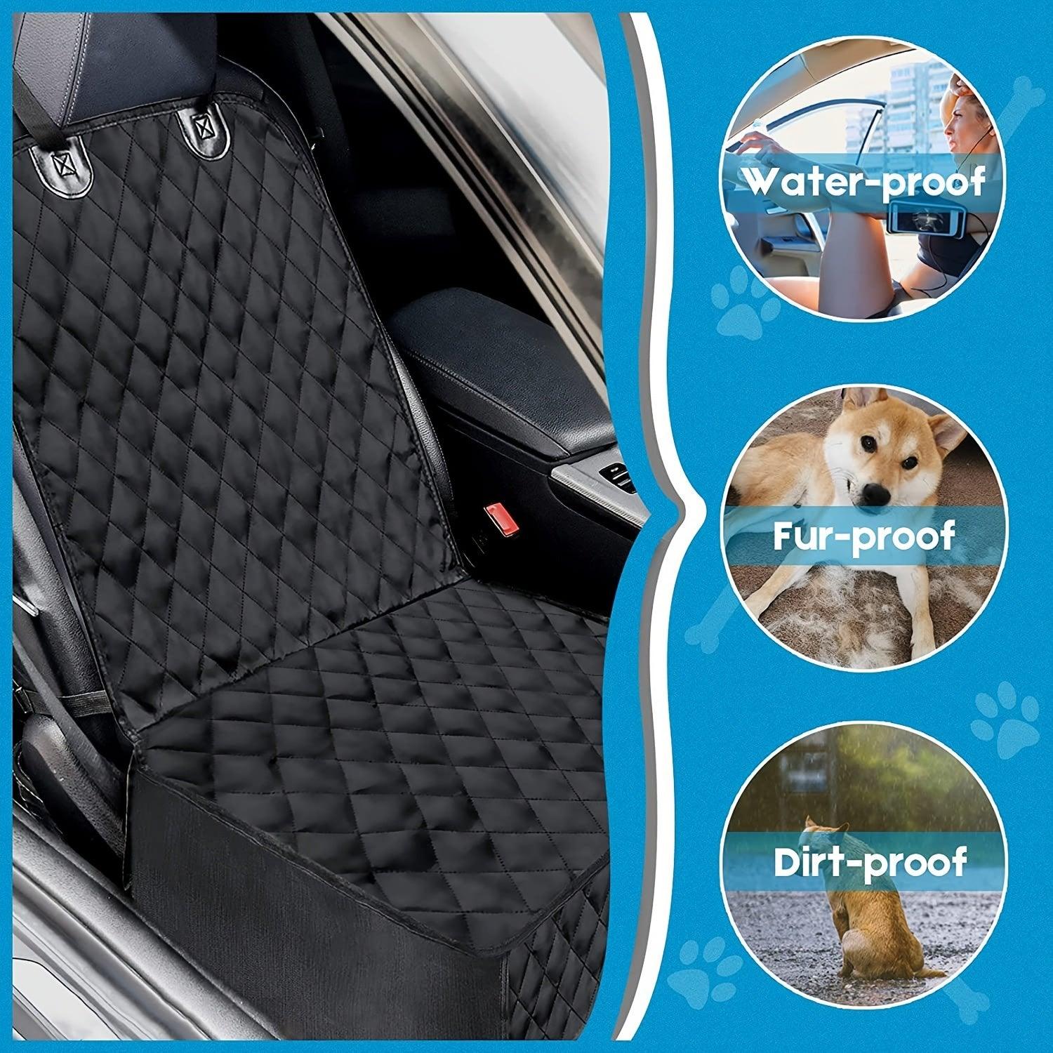 Waterproof Scratchproof Dog Front Car Seat Cover for Pets, Car Seat Protector for Dogs - KinglyDay