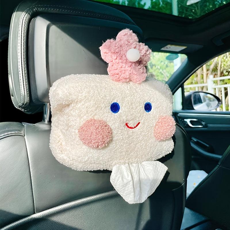 Car Flower Head Neck Pillow, Car Automotive Seat Neck Pillow, Car Waist Pillow Cartoon Cute Supplies Car Accessories Women - KinglyDay